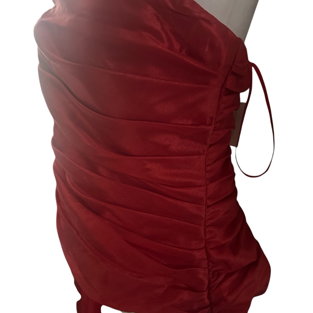 NWT Hutch Anthropologie ruched taffeta bow bustier size 12 - Picture 5 of 7